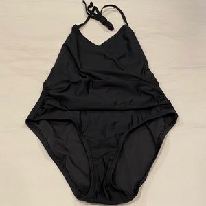 Black J Crew one piece swim suit